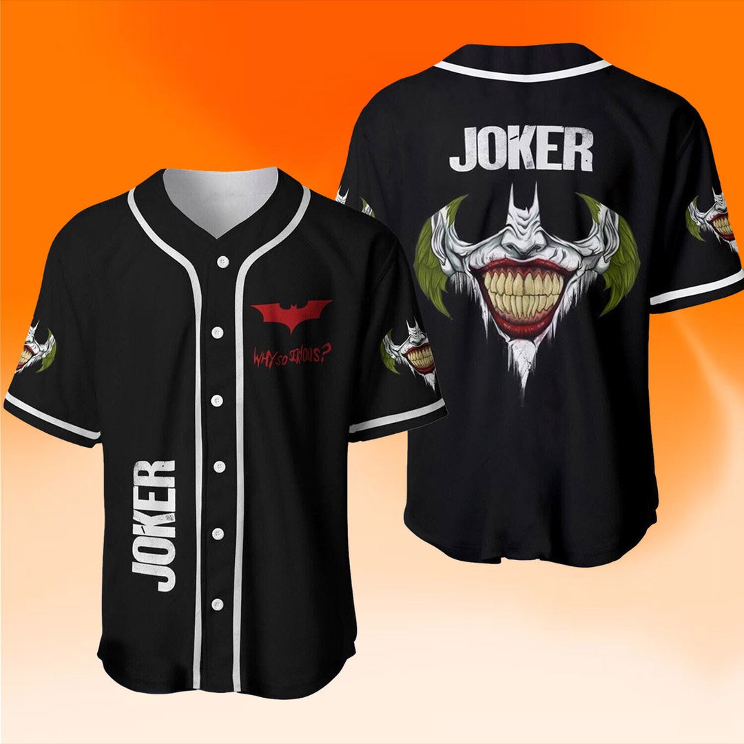 Joker Jersey Halloween Joker Baseball Jersey Joker Batman Etsy UK