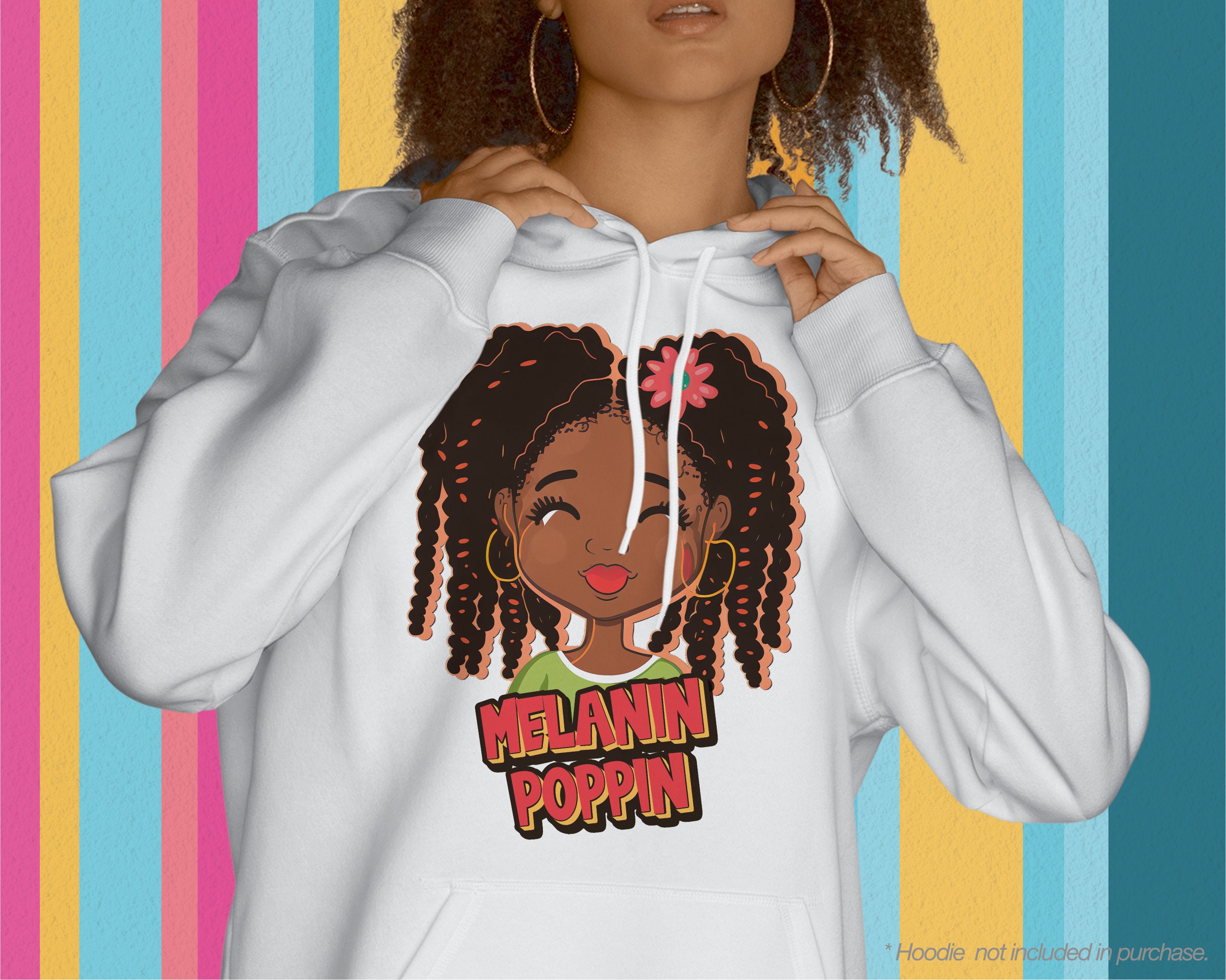 Melanin Girl With Twisted Braids Melanin Poppin Png Etsy