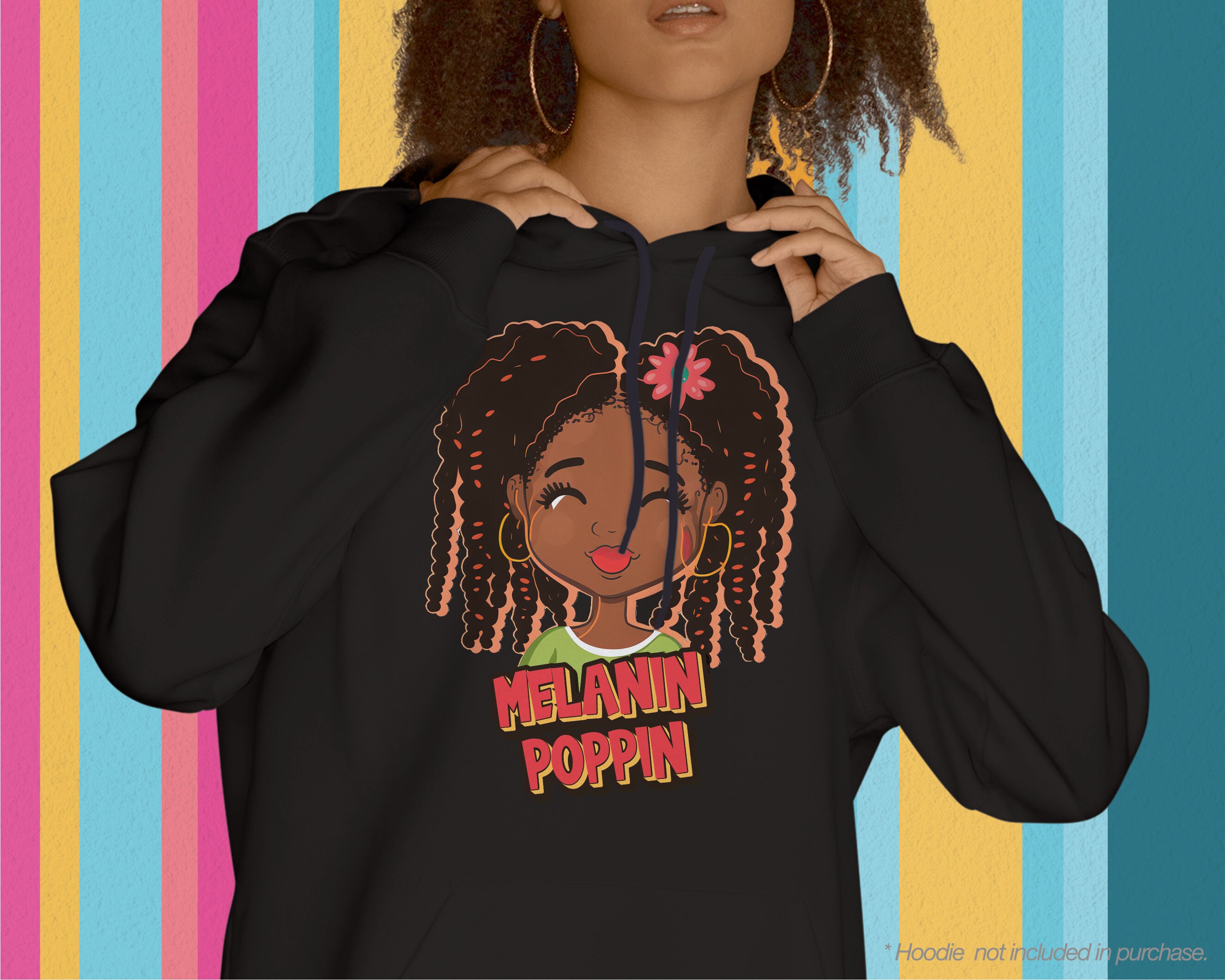 Melanin Girl With Twisted Braids Melanin Poppin Png Etsy
