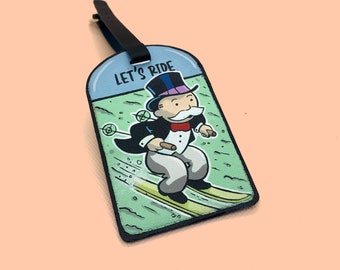 Monopoly Ski Personalized Travel Label