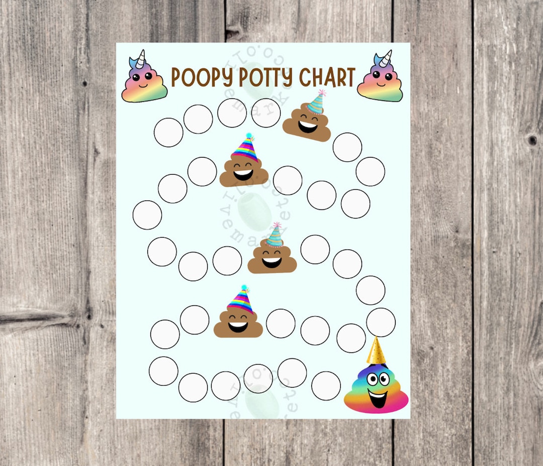 Poop Potty Chart PDF PNG Digital Download Etsy