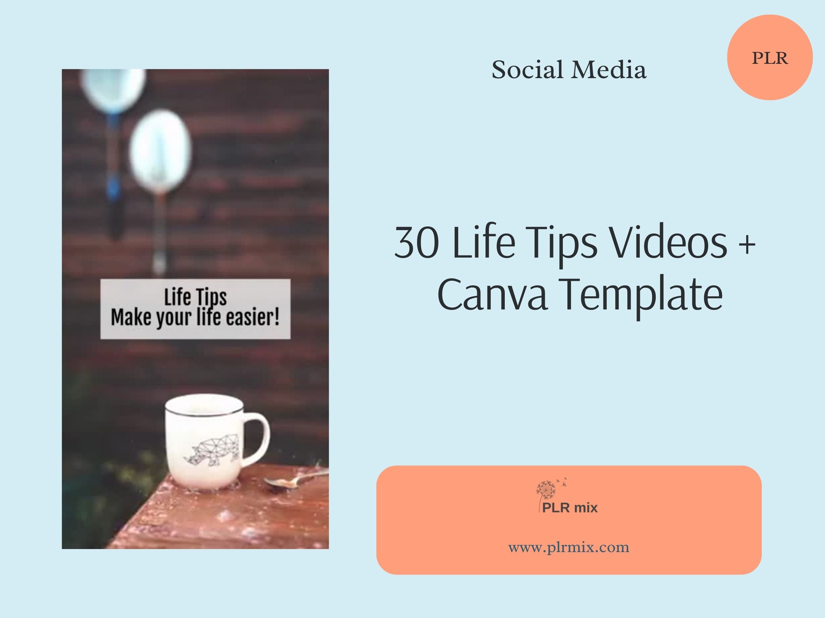 30 Life Tips Videos. Canva Template. PLR Videos - Etsy