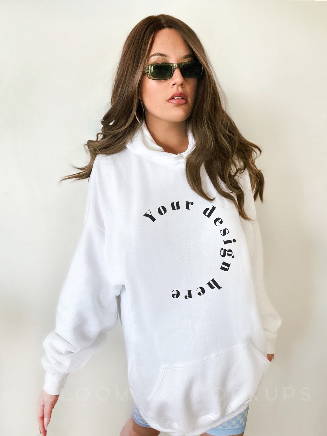 Gildan white hoodie Clearance