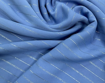 Tejido metalizado crepé Mlifa cortado a medida para caftanes, takchitas, abayas, djellabas - Vestido nupcial y tradicional marroquí Moda Tlija para bodas