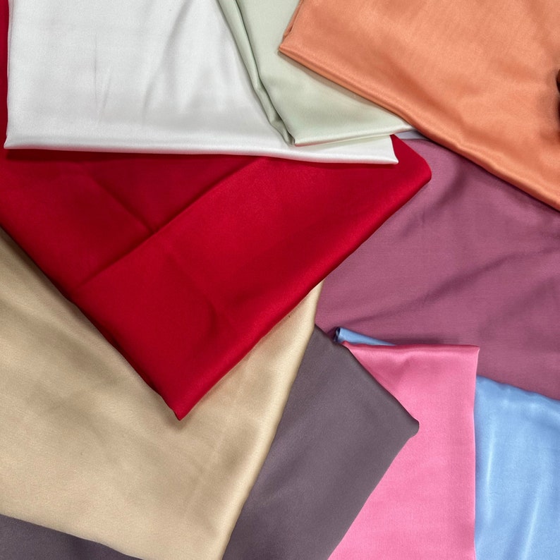 Luxury Silk Satin Soie Fabric by the Yard High Quality Artificial Silk