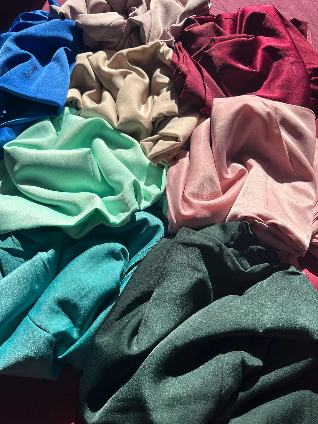 Tissu Crêpe Métallique Mlifa au Mètre pour Caftans, Takchitas