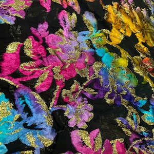 High quality TLIJA Mobra Printed Velvet Fabric by Yard For Caftans, Takchitas Bridal & Traditional Moroccan dress Tlija fashion for Wedding