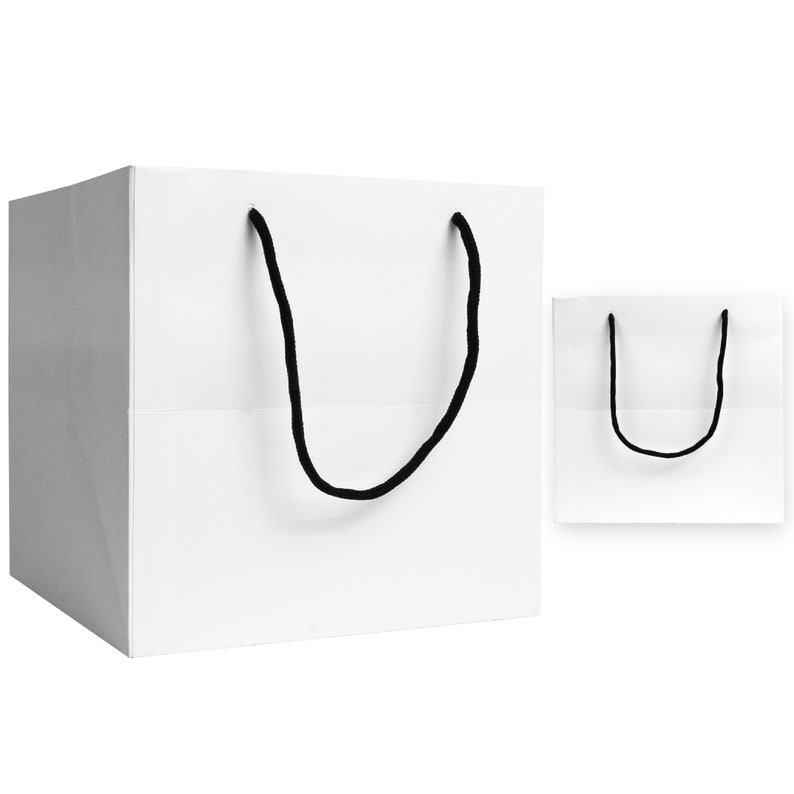 Square Bottom Paper Bags With Handles Bulk 30PCS Etsy