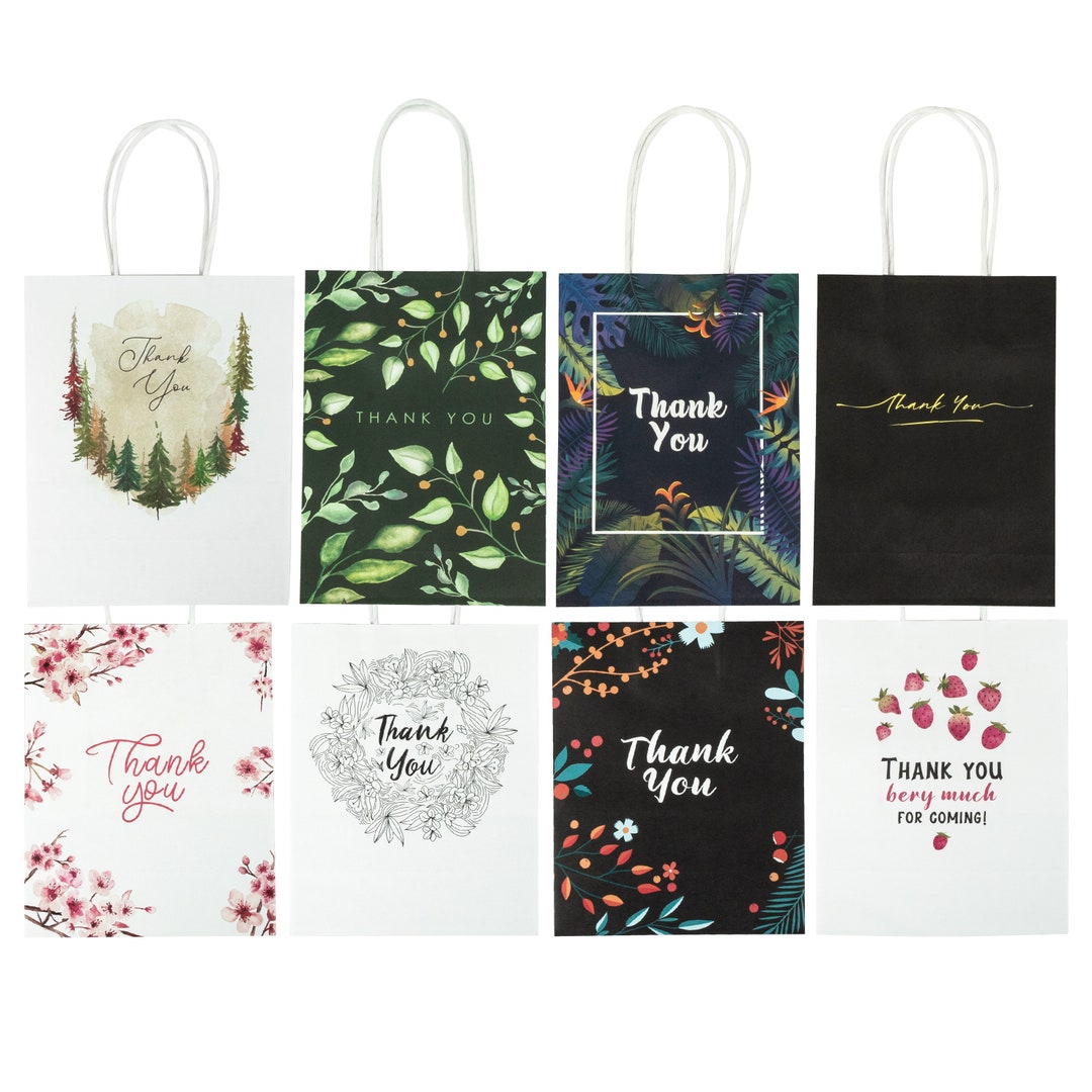 Small Thank You Bags With Handles for Gifts Bulk (S Size, 100PCS) 6.3 ...