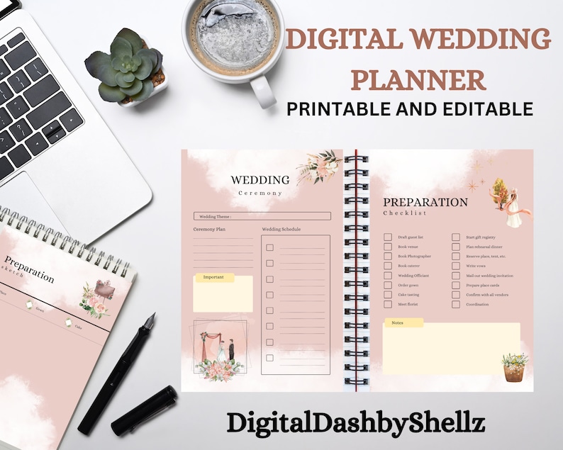 Wedding Planner Printable Printable Wedding Planner Kit Etsy