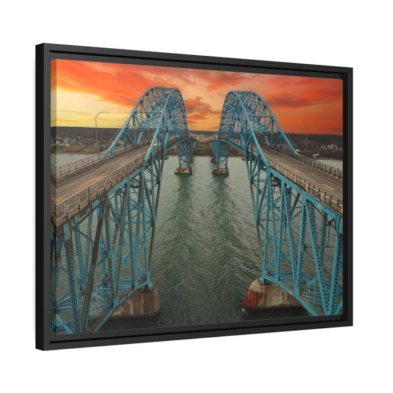Grand Island Bridge Sunset Photo: Niagara River Wall Art - Etsy