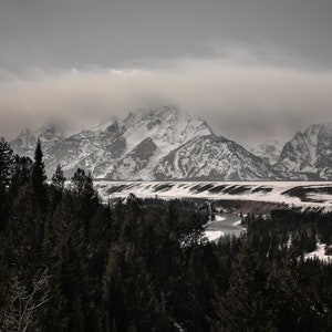 Grand Tetons Photography Print - Majestic Mountain Range Wall Art - Wyoming Nature Picture - Rocky Mountain Wilderness Decor