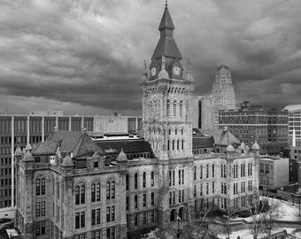 Erie County Hall Print: Vintage Buffalo NY Architecture, Urban Wall Art