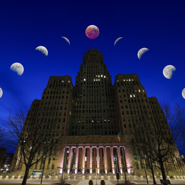 Lunar Eclipse 2025 Blood Moon Print - Astrophotography Wall Art - Celestial Home Decor - Moon Phase Composite - Space Lover Gift