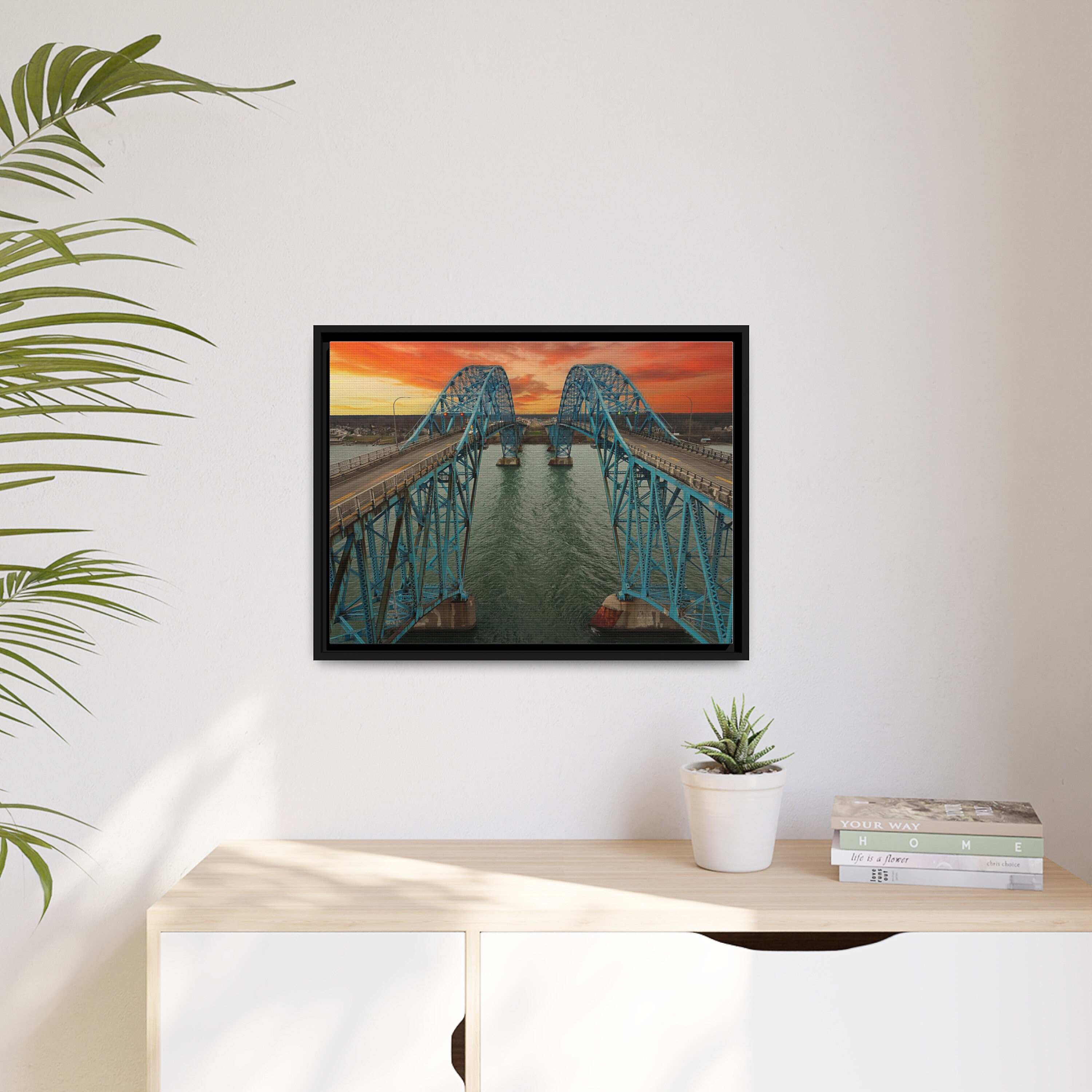 Grand Island Bridge Sunset Photo: Niagara River Wall Art - Etsy