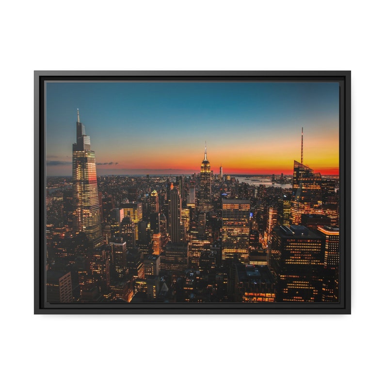 NYC Sunset Photo Print: Manhattan Skyline Wall Art - Etsy