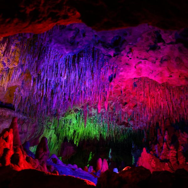 Caverns Photography Print - Underground Wonder Wall Art - Subterranean Adventure Picture - Nature's Hidden Beauty Decor - Florida Cavern