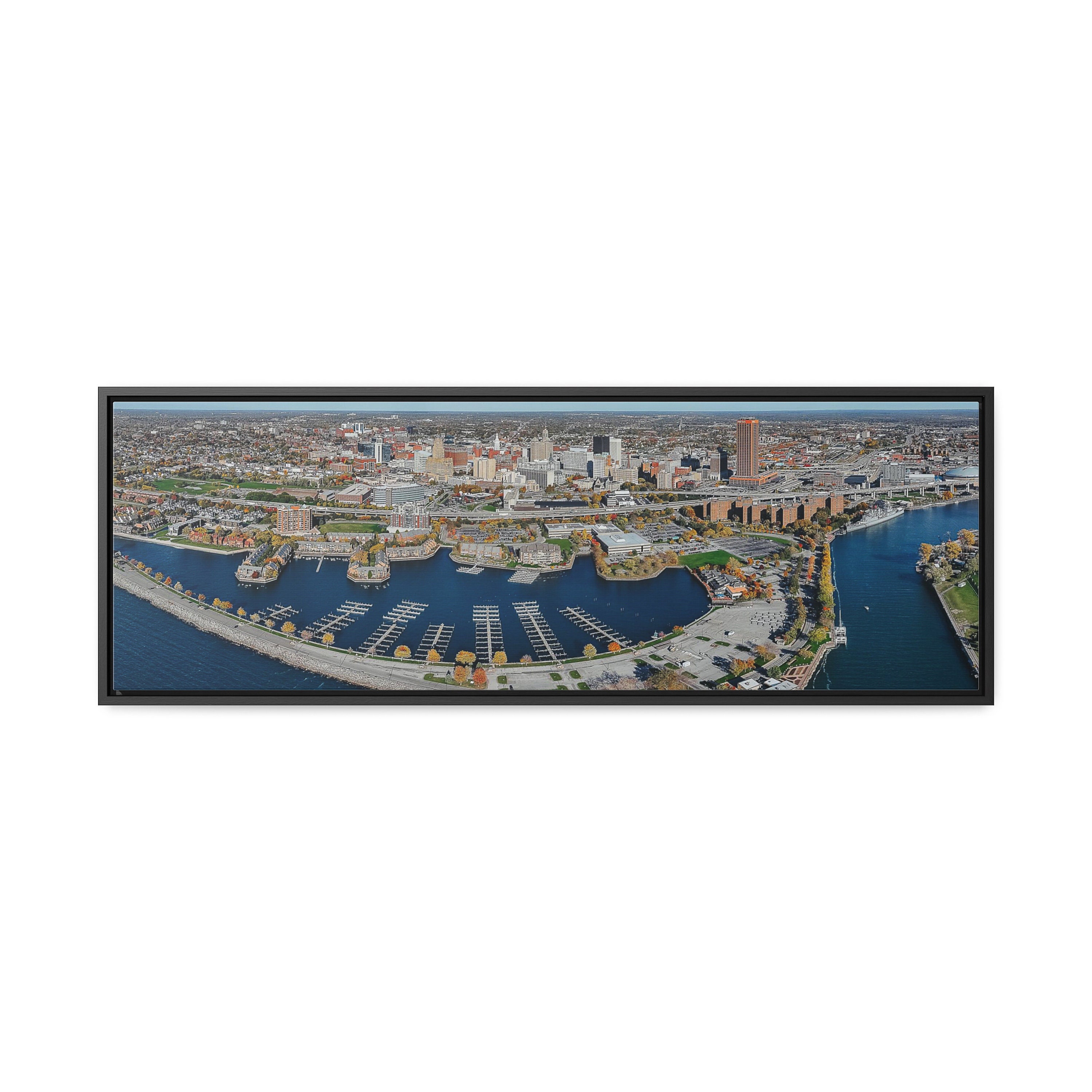 Aerial Buffalo NY Skyline Photo Buffalo Canalside Print Buffalo New