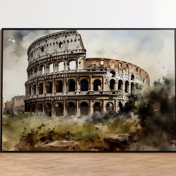 Colosseum Rome Ancient Rome Gladiator Poster Roman Soldier Wall Art Rome Poster Rome Print Roman Empire Rome Italy Poster Rome Wall Art