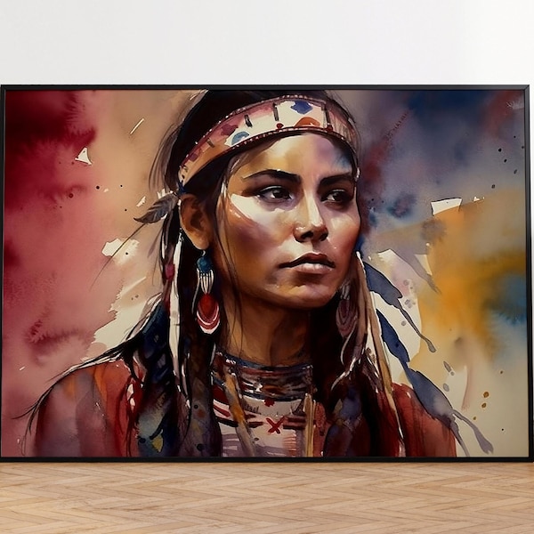 Mohawk Native American, Cherokee Indian, Mohawk Indian, Comanche Art, Mohawk Tribe, Cherokee Chief Print, Native American Art, Indian Decor