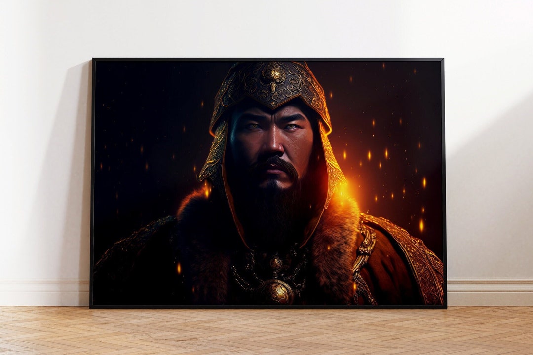 Genghis Khan, Genghis Khan Print, Genghis Khan Poster, Mongolian Empire