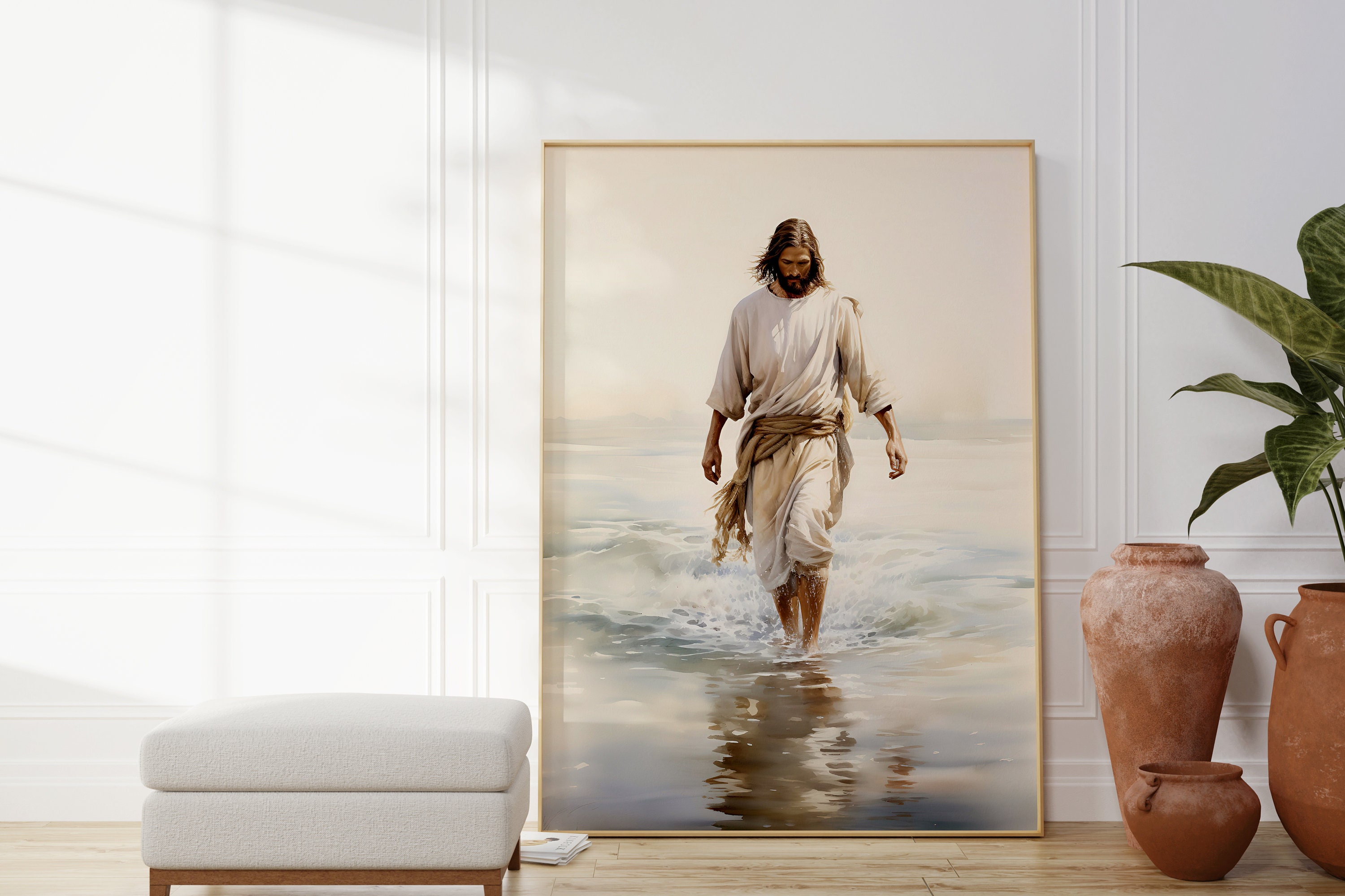 Jesus Walking on Water, Jesus Painting, Jesus Picture, Jesus Art ...
