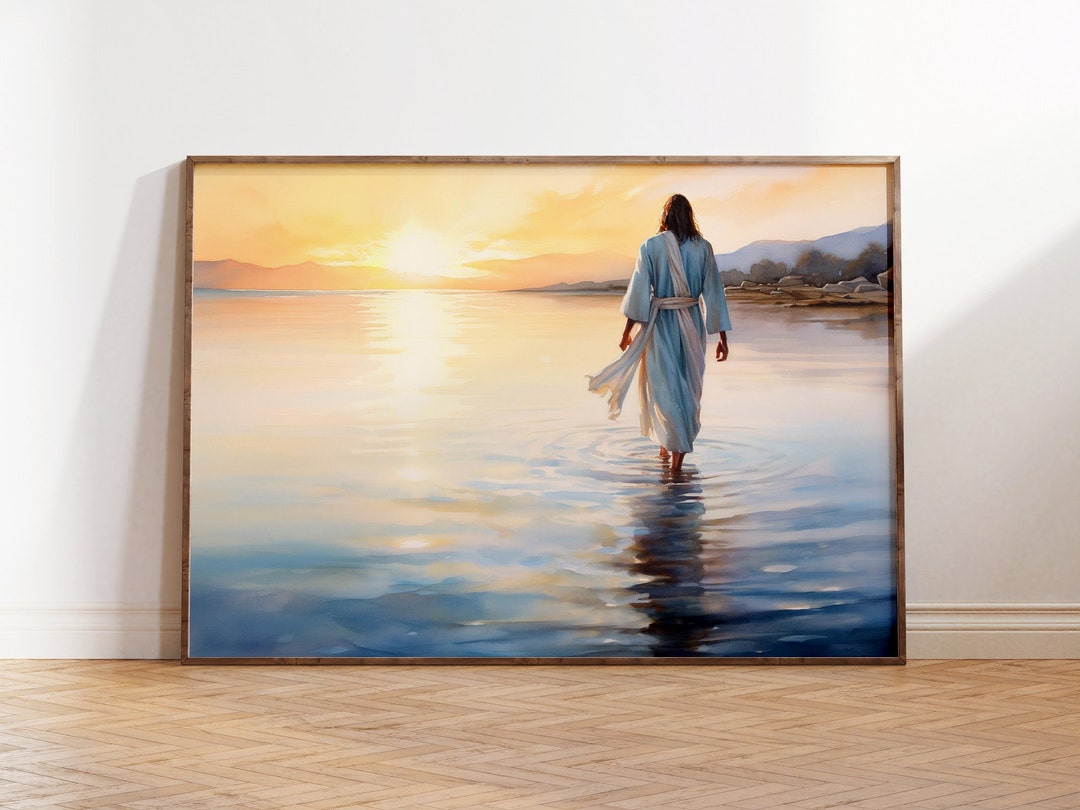 Jesus Walking on Water, Jesus Painting, Jesus Picture, Jesus Art