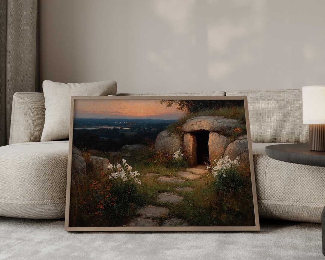 Empty Mastercard He is Risen Wall Art, Empty Tomb Painting, Easter Christian Print ...