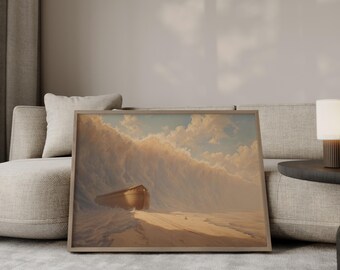 Noahs Ark Wall Art Print, Christian Nursery Decor, Religious Print, Bible Story Print, Faith-Inspired Kids Decor, Modern Christian Art