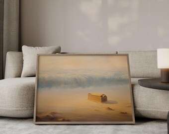 Noah’s Ark Wall Art Print – Christian Nursery Decor, Religious Print, Bible Story Print, Faith-Inspired Kids Decor (Digital Download)