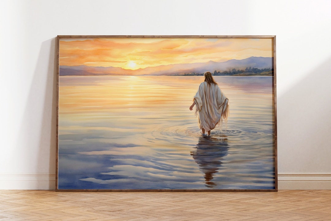 Jesus Walking on Water, Jesus Painting, Jesus Picture, Jesus Art