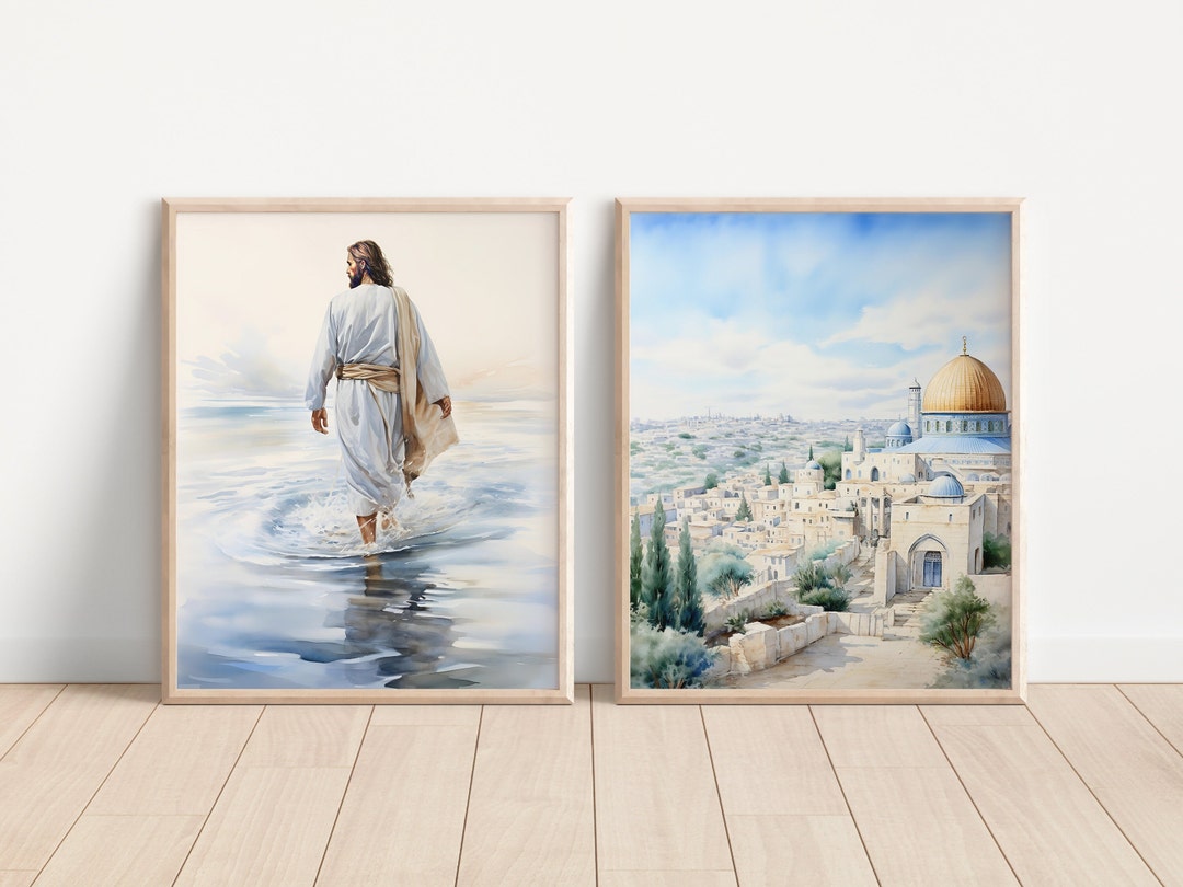 Wandbild 'Christus In Der Wüste' Von Kramskoy - Leinwand Druck 60x90cm Für Wohnzimmer & Büro