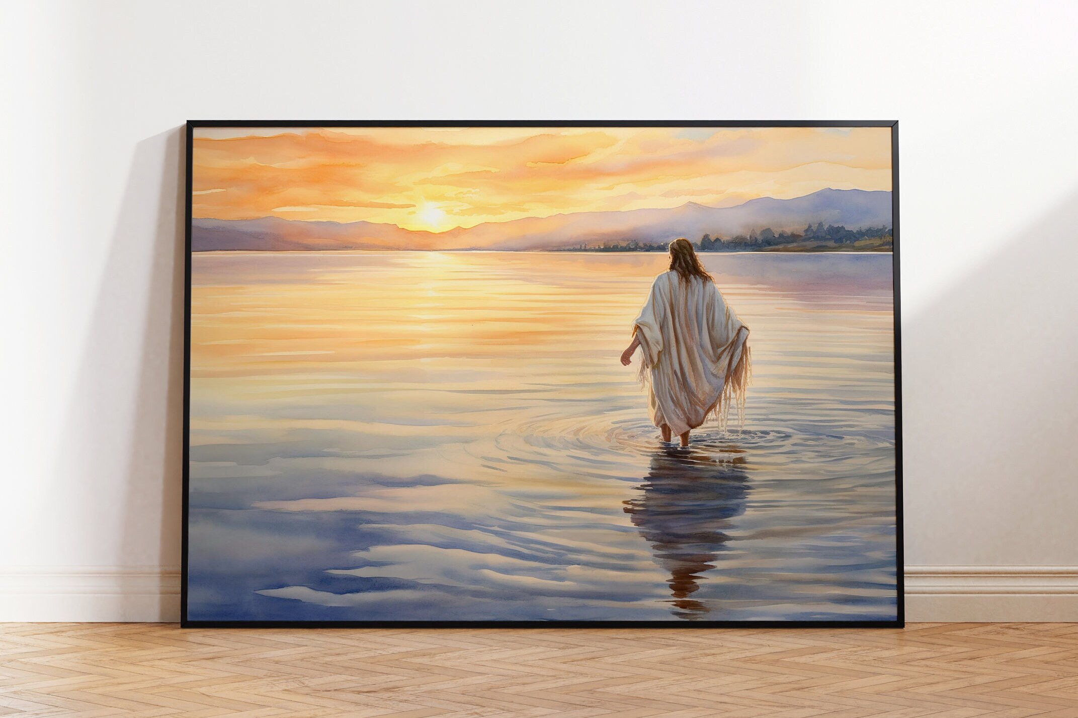 Jesus Walking on Water, Jesus Painting, Jesus Picture, Jesus Art