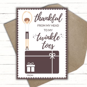Printable Dance Teacher Thank You Gift Card Holder | Dance Teacher Appreciation | Dance Teacher Gift  |   Boy Dancer Thank You