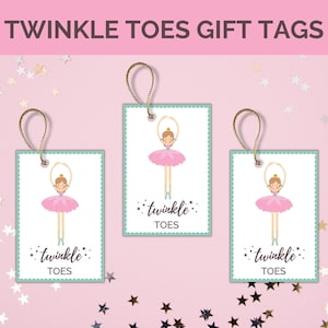 Printable Dance Twinkle Toes Gift Tag | Ballet Gift Tag | Dance Gift Tag | Dance Class Gift | Dance Recital Tag | Dance Party Favor Tag