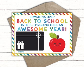 Welcome Back to School Gift Card Holder Back to School Teacher Gift Back to School Staff Gift Happy First Day of School Gift