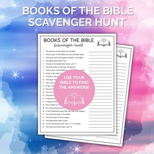 Bible Game | Bible Scavenger Hunt | Church Games| Bible Trivia | Bible Games for Kids | Sunday School Game | Youth Group Game | Bible Study