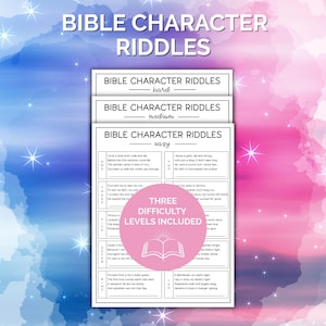 Bible Game | Bible Character Riddles | Church Games| Bible Trivia | Bible Games for Kids | Sunday School Game | Youth Group Game
