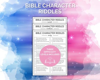 Bible Game | Bible Character Riddles | Church Games| Bible Trivia | Bible Games for Kids | Sunday School Game | Youth Group Game