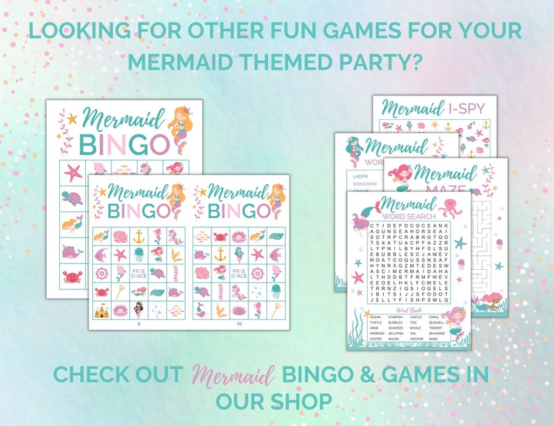 What is Your Mermaid Name Printable Game | Mermaid Themed Party Game ...