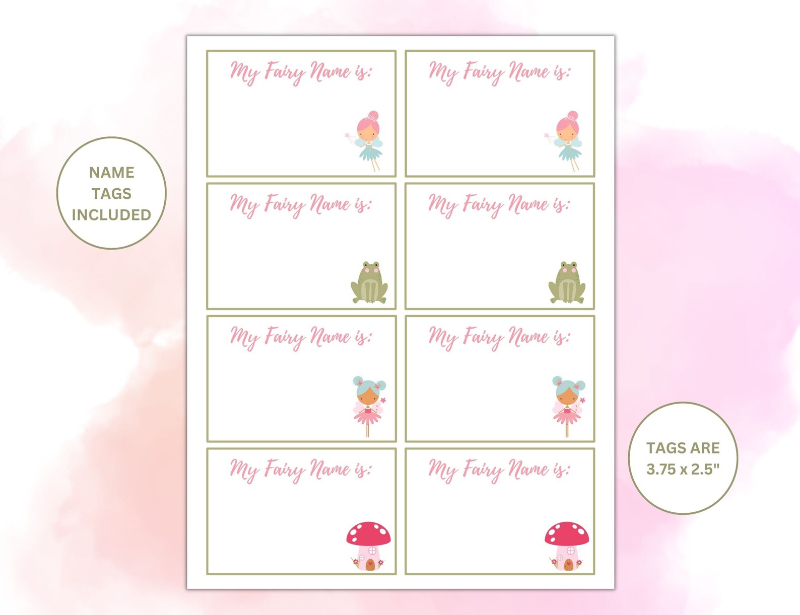 What is Your Fairy Name Printable Game | Fairy Themed Party Game ... What is Your Fairy Name Printable Game | Fairy Themed Party Game ...