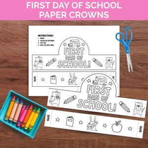 1st Day of School Crown | First Day of School Crafts | Welcome Back to School Crafts | Paper Crown for Kids | Paper Headband
