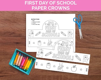 1st Day of School Crown | First Day of School Crafts | Welcome Back to School Crafts | Paper Crown for Kids | Paper Headband