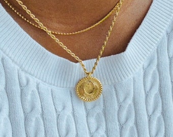 Collar con colgante de alas de ángel de oro: acero inoxidable chapado en oro de 18 quilates