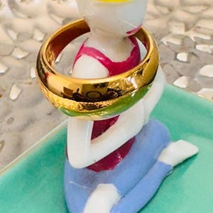 18K Vergoldeter Solider Stapelbarer Minimalistischer Ring - Wasserdichter, nicht anlaufender Ring - Stapelvergoldeter Ring für Frauen - Geschenk für Sie