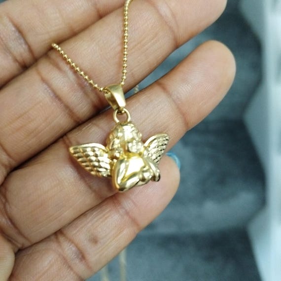 エンジェル18k ペンダント ネックレス 18金 イタリア製 天使ペンダント