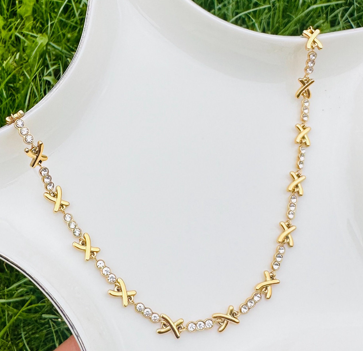 人気沸騰ブラドン Necklace Kiss XO Owen Gemma With Gold 18k Charm, Crystal アクセサリー