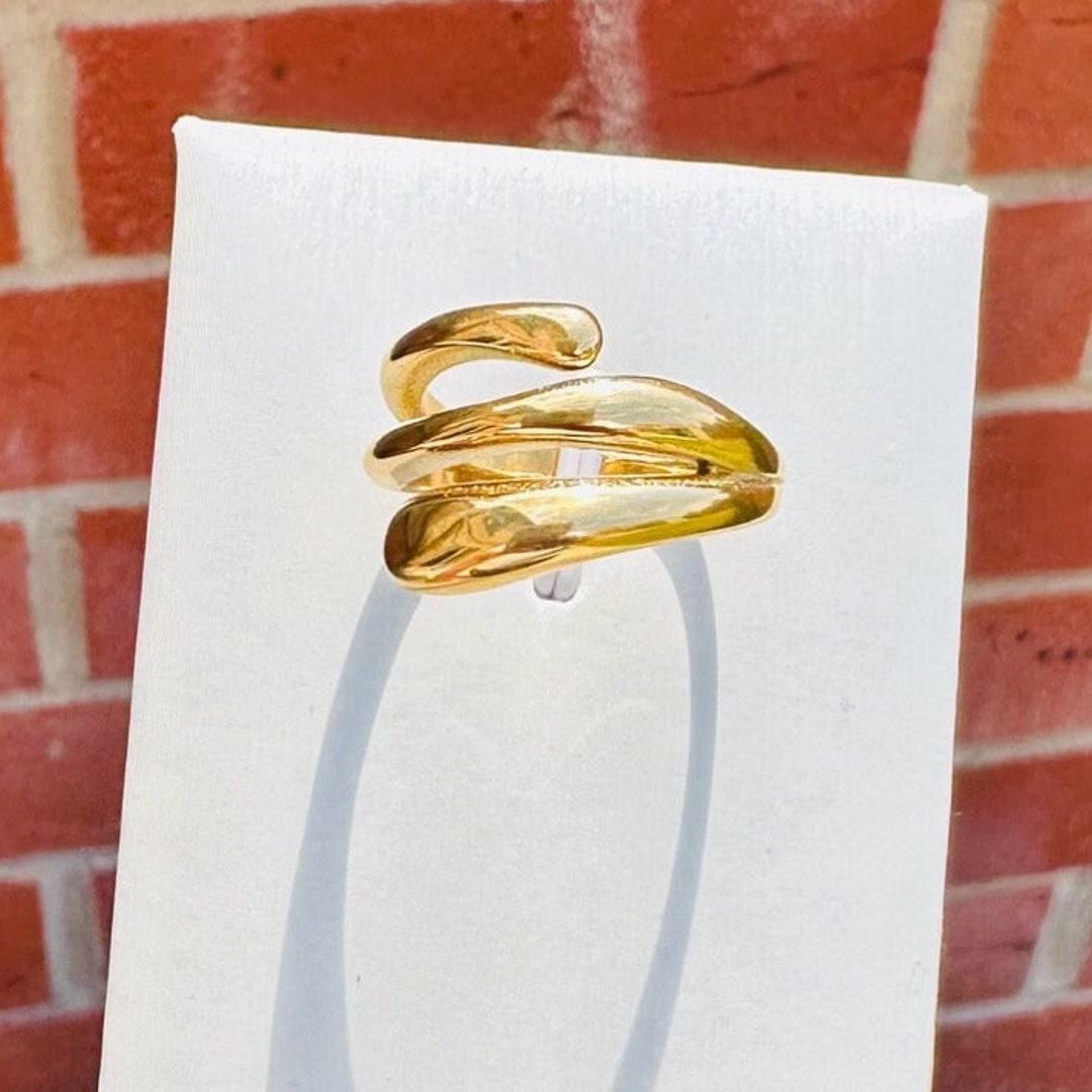 AIPULIDUO Gold Stackable Rings For Women - 18K Gold Plated, Cubic Zirconia, Non-Tarnish, Size 6-11