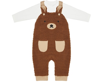 Baby Bear Fleece Jumpsuit Set: Newborn Infant Clothes