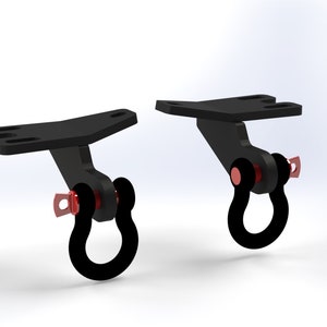 Front Tow Towing Hooks Kit Set For Jeep Liberty KJ KK 2002-2012